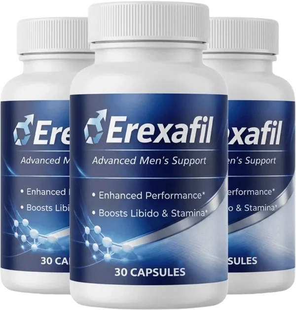 3 bottles of Erexafil men's wellness capsules